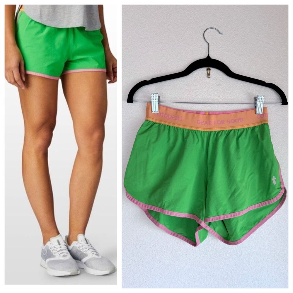 NEW Cotopaxi Women's Crux Active Shorts in Green, Pink & Orange Size XS